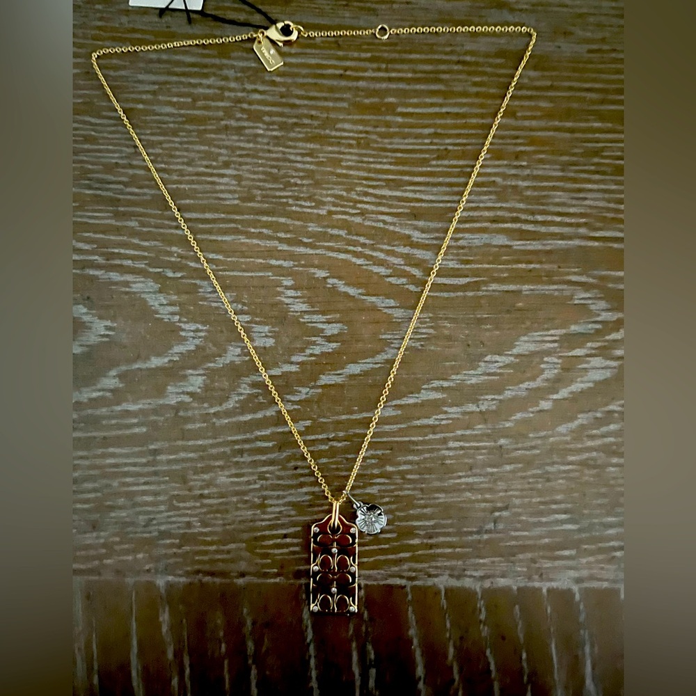 Gold Coach Pendant Necklace